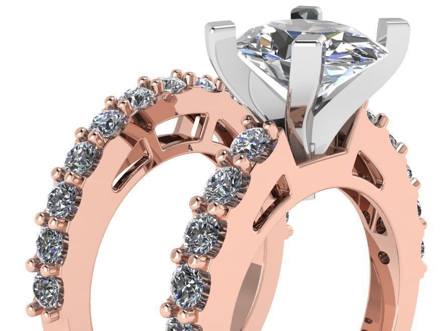 Peg Head Setting Bridal Set 1133 3D print model_3