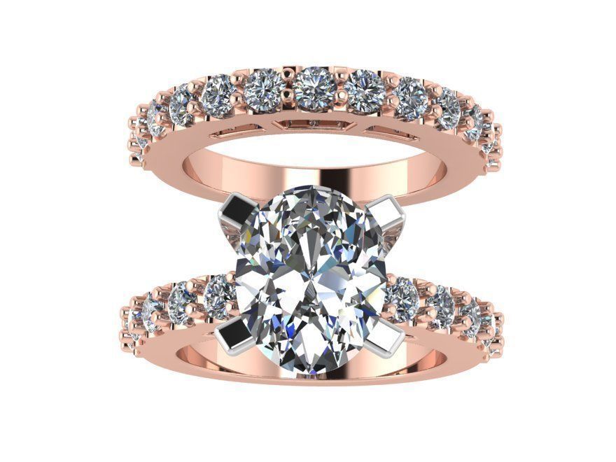 Peg Head Setting Bridal Set 1133 3D print model_2