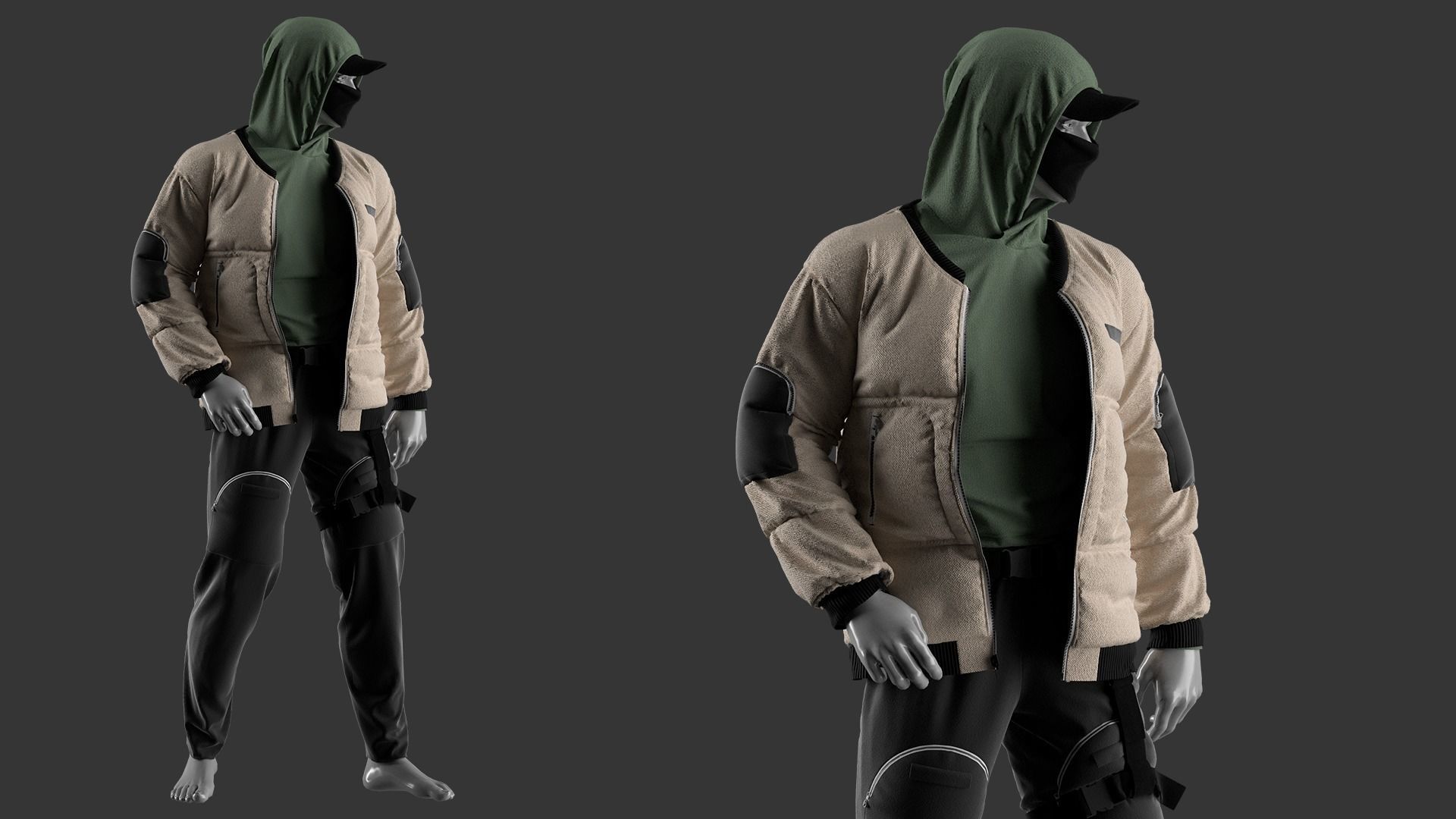 Male Streetwear Outfit Marvelous Designer Project and OBJ 3D model ...