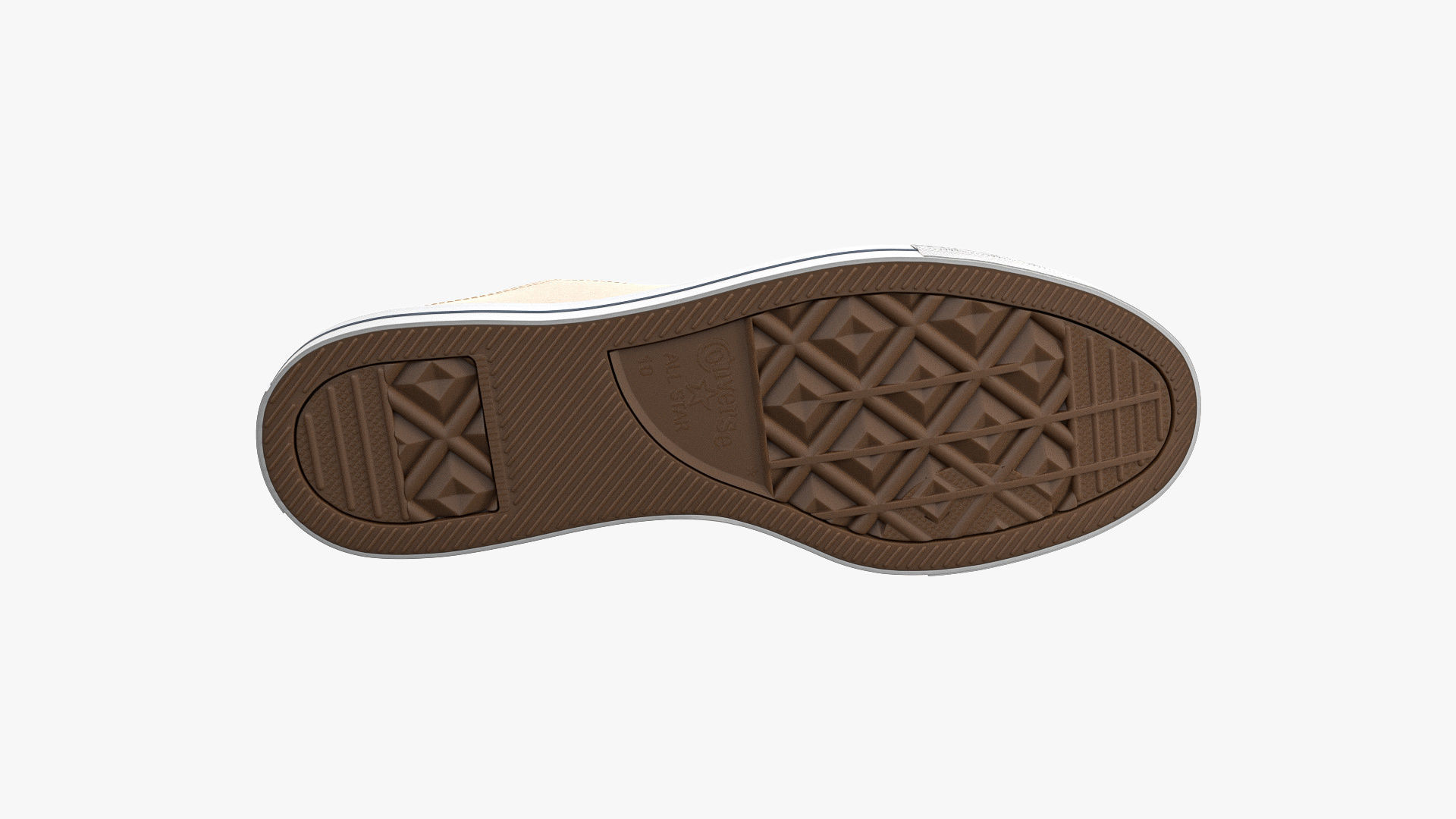 Chuck Taylor All Star Classic Low Top Cream 3D model_7