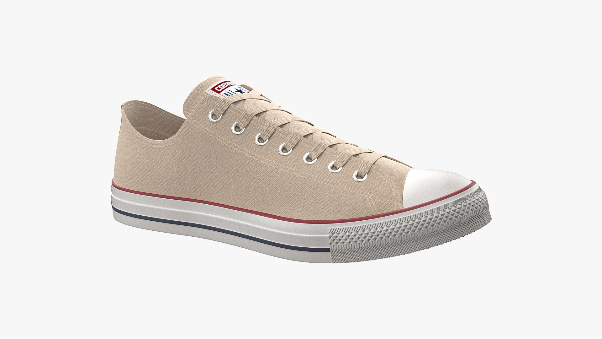 Chuck Taylor All Star Classic Low Top Cream 3D model_8