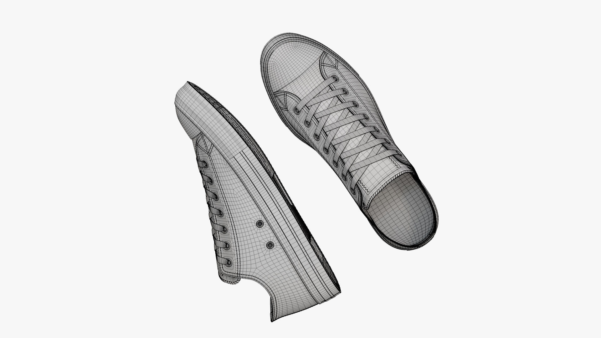 Chuck Taylor All Star Classic Low Top Cream 3D model_11