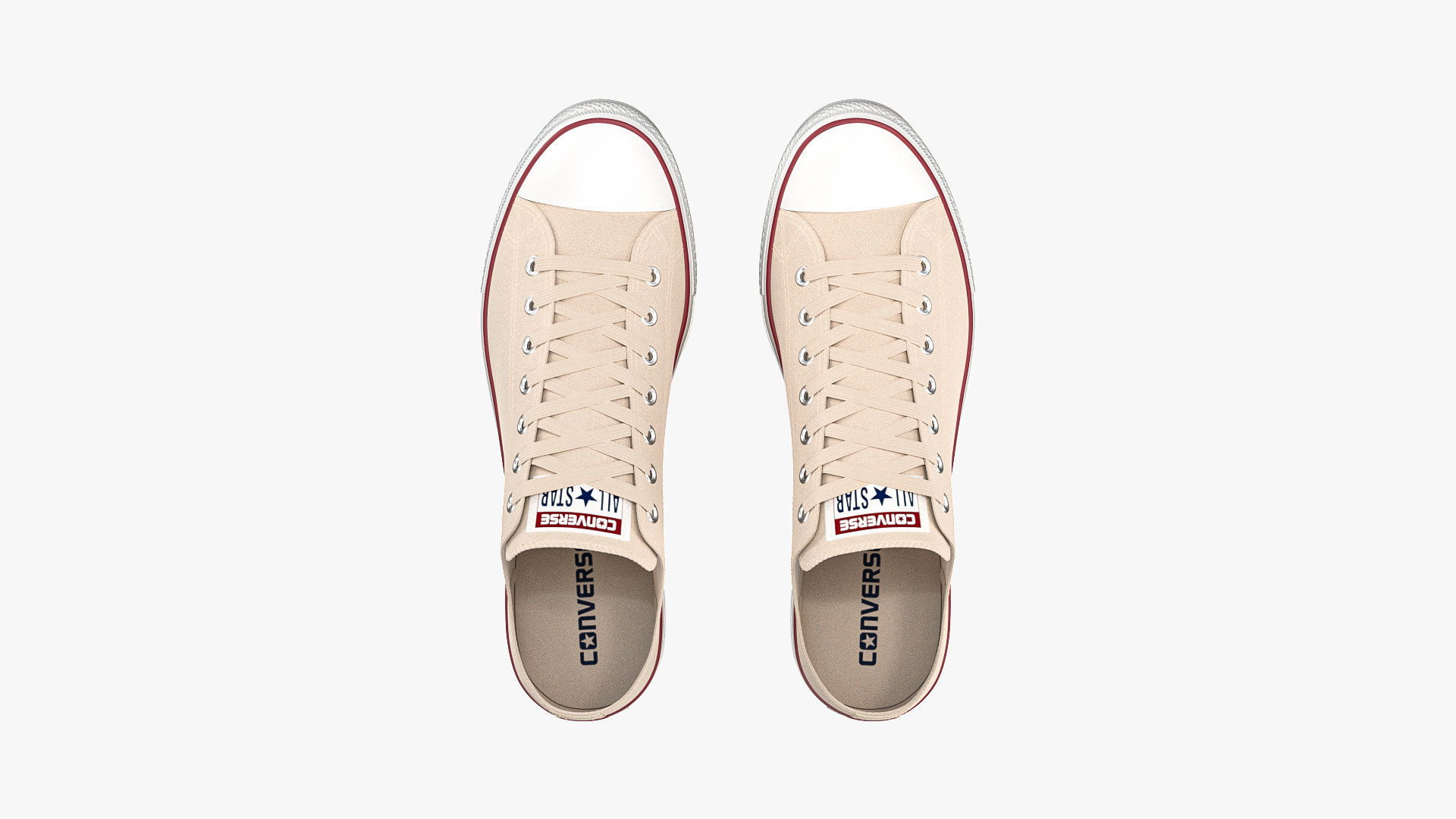 Chuck Taylor All Star Classic Low Top Cream 3D model_3