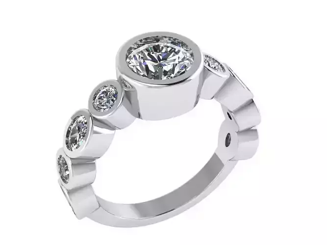 Round Cut Diamond Ring 1136