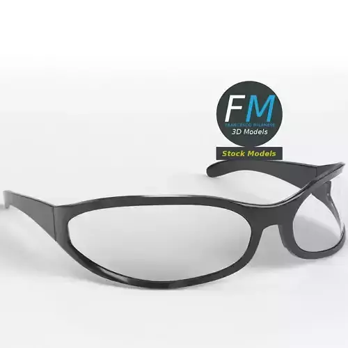 Glasses wrap around 3D model