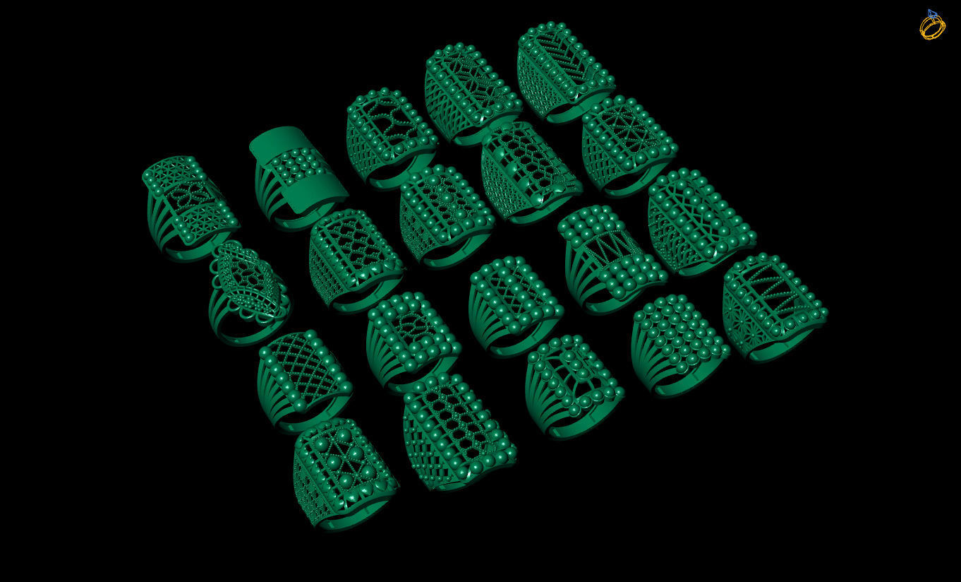 ring gold Jewelery 3D print model 3D print model_4