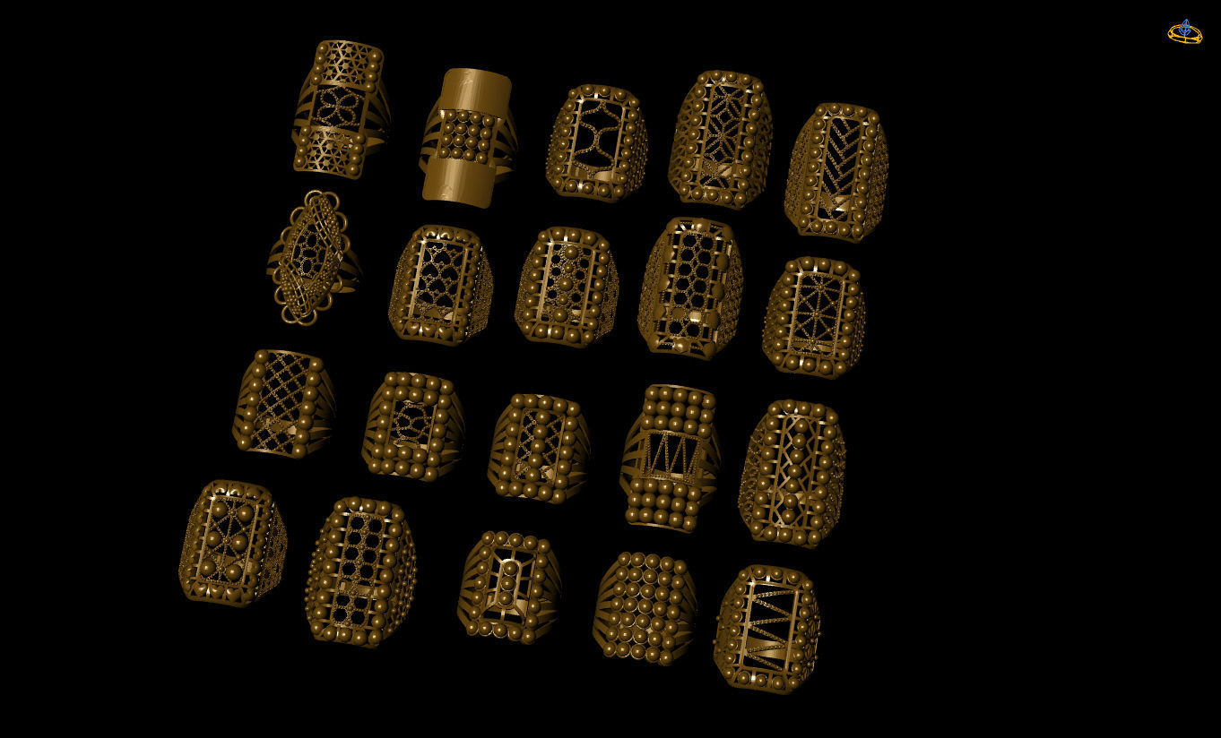 ring gold Jewelery 3D print model 3D print model_3