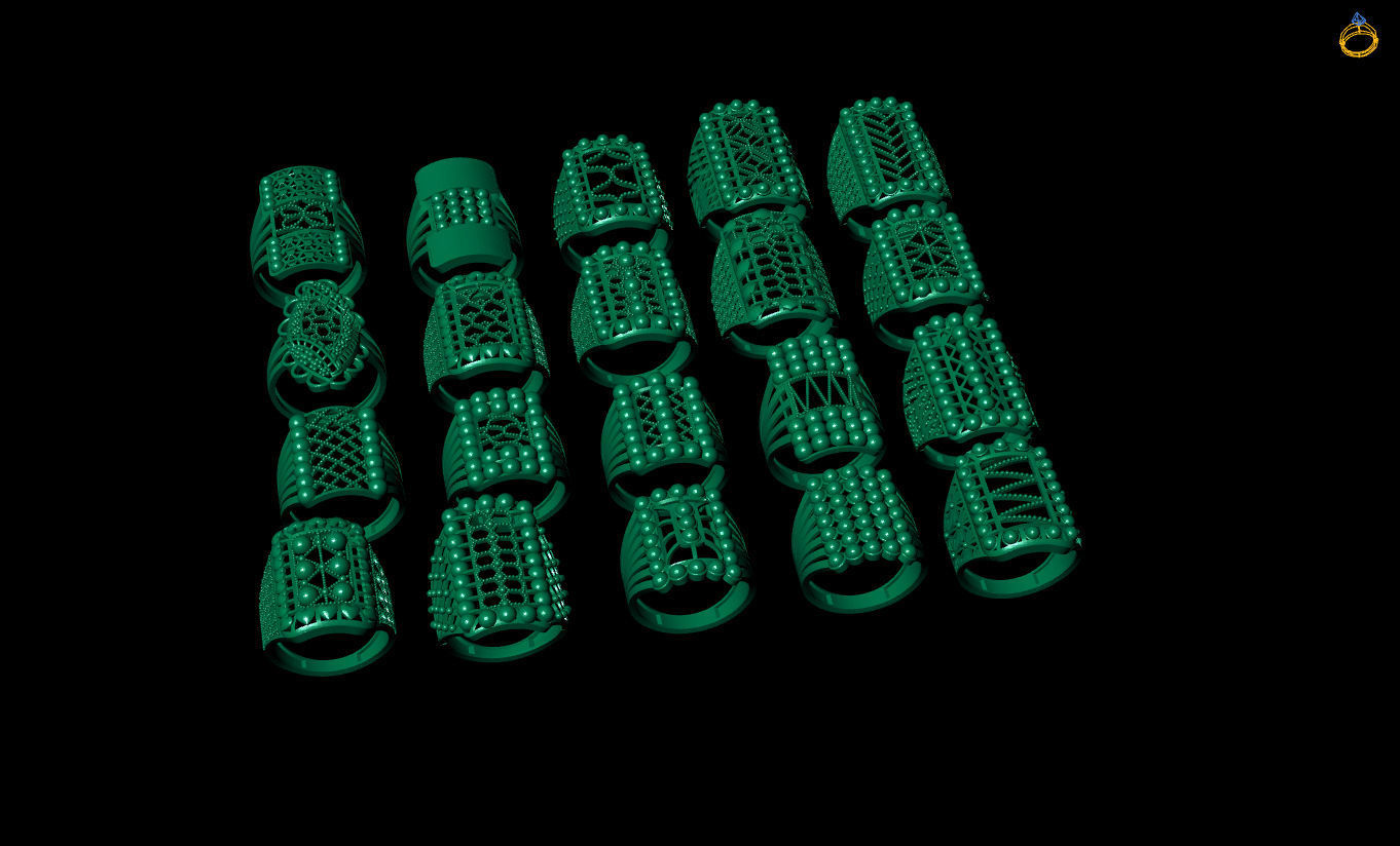 ring gold Jewelery 3D print model 3D print model_14