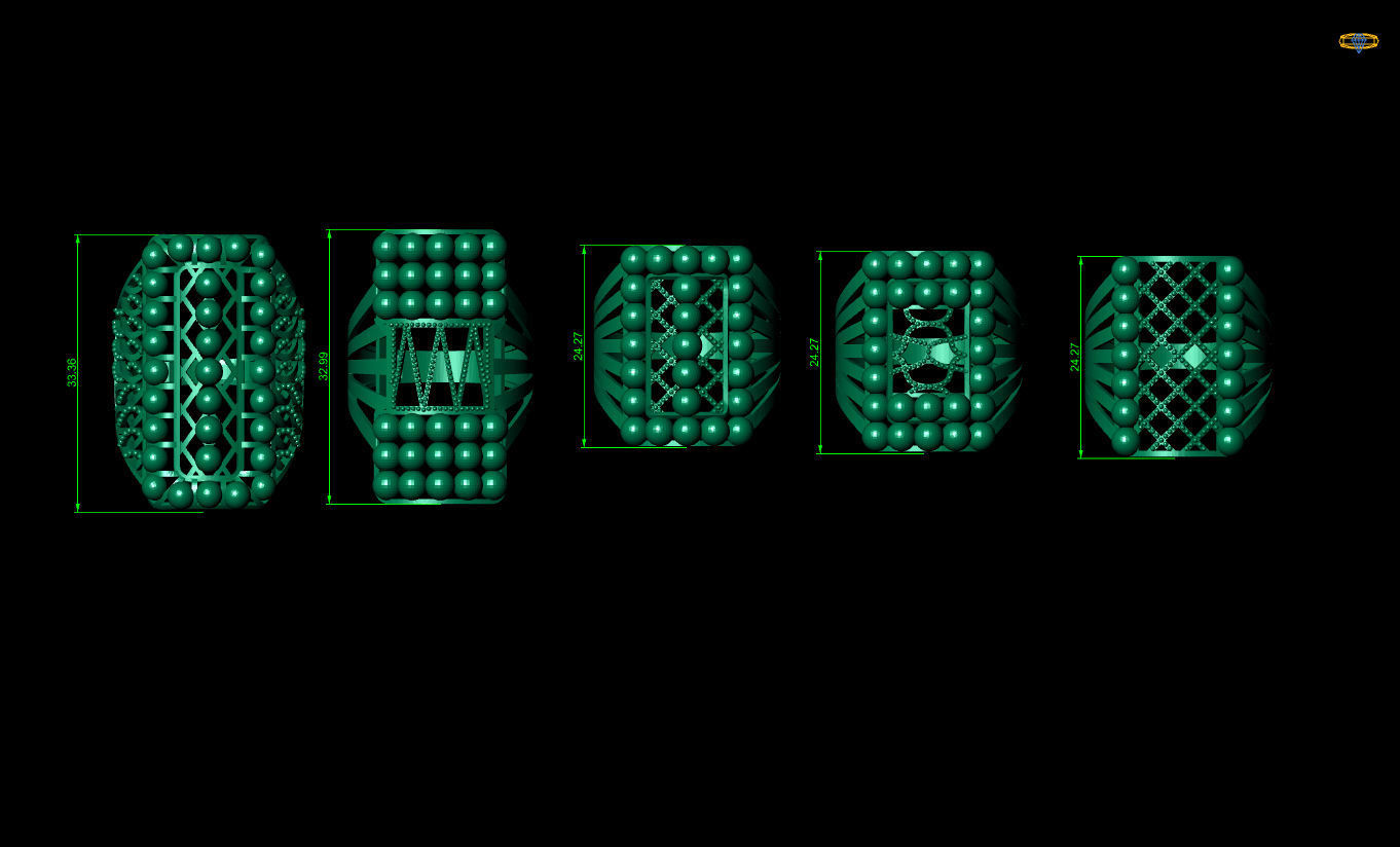 ring gold Jewelery 3D print model 3D print model_5