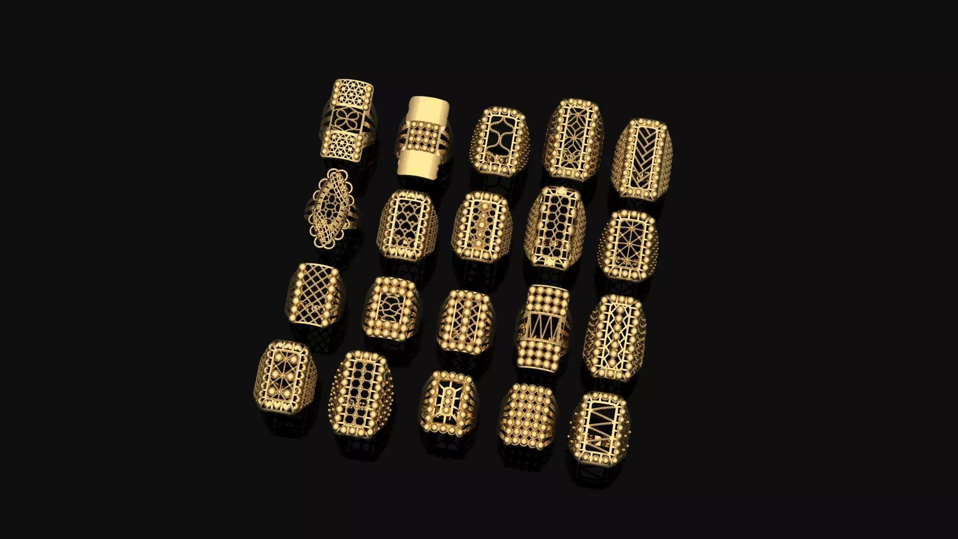 ring gold Jewelery 3D print model 3D print model_0