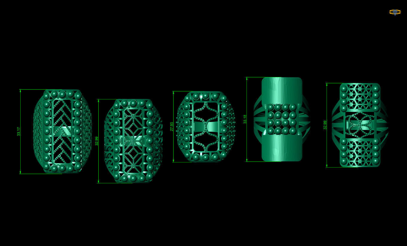 ring gold Jewelery 3D print model 3D print model_7