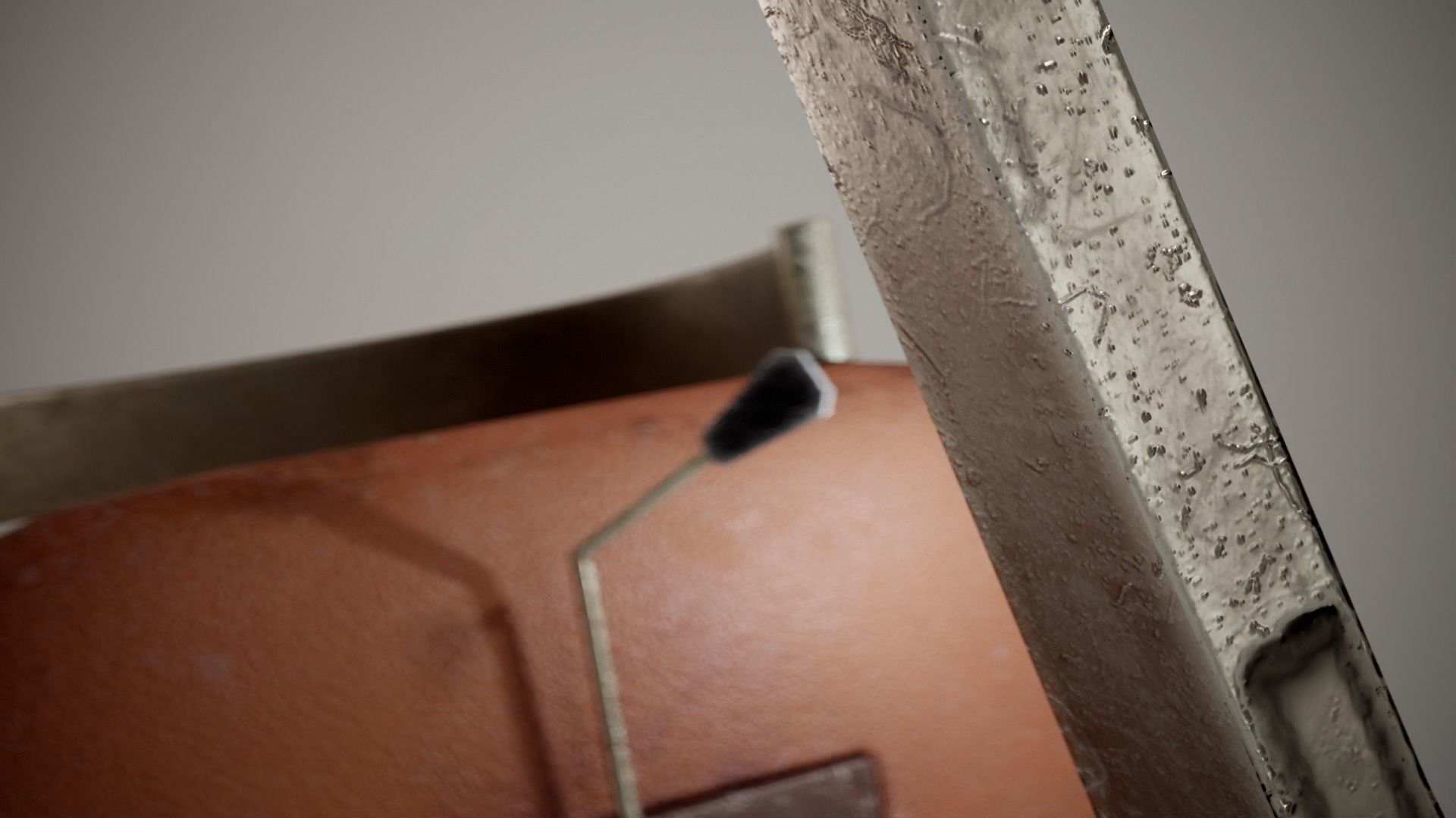 Computer used leather chair az9 Low-poly 3D model_17