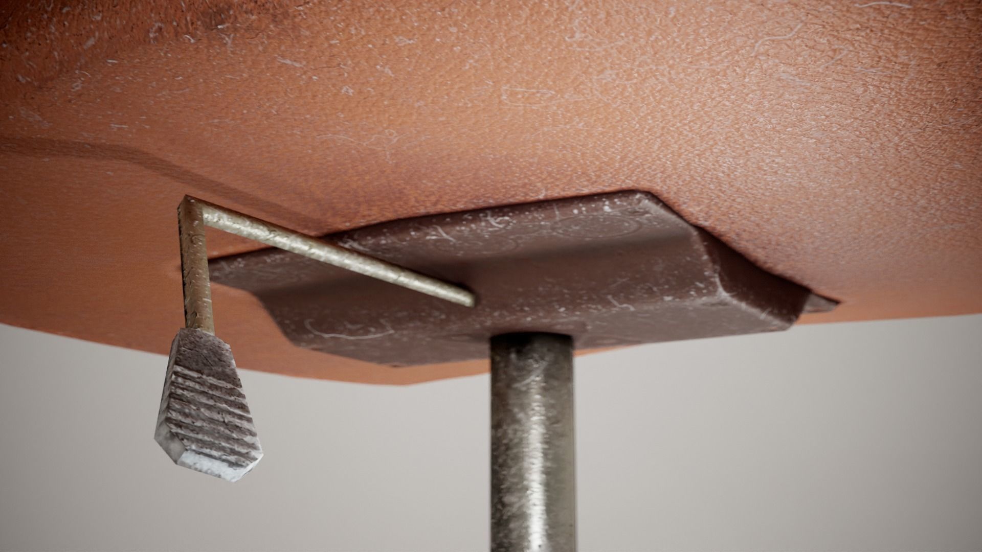 Computer used leather chair az9 Low-poly 3D model_19