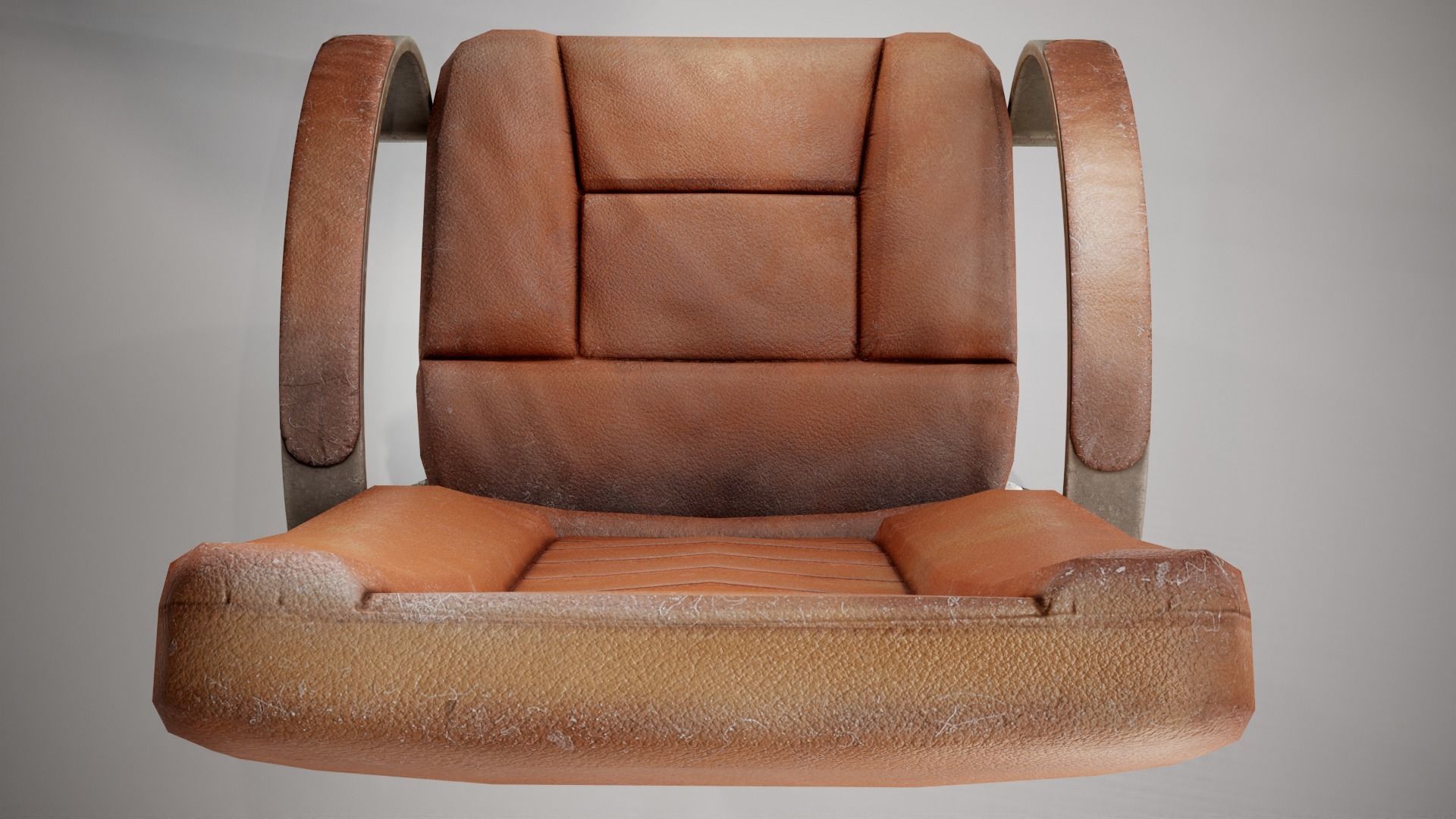 Computer used leather chair az9 Low-poly 3D model_13