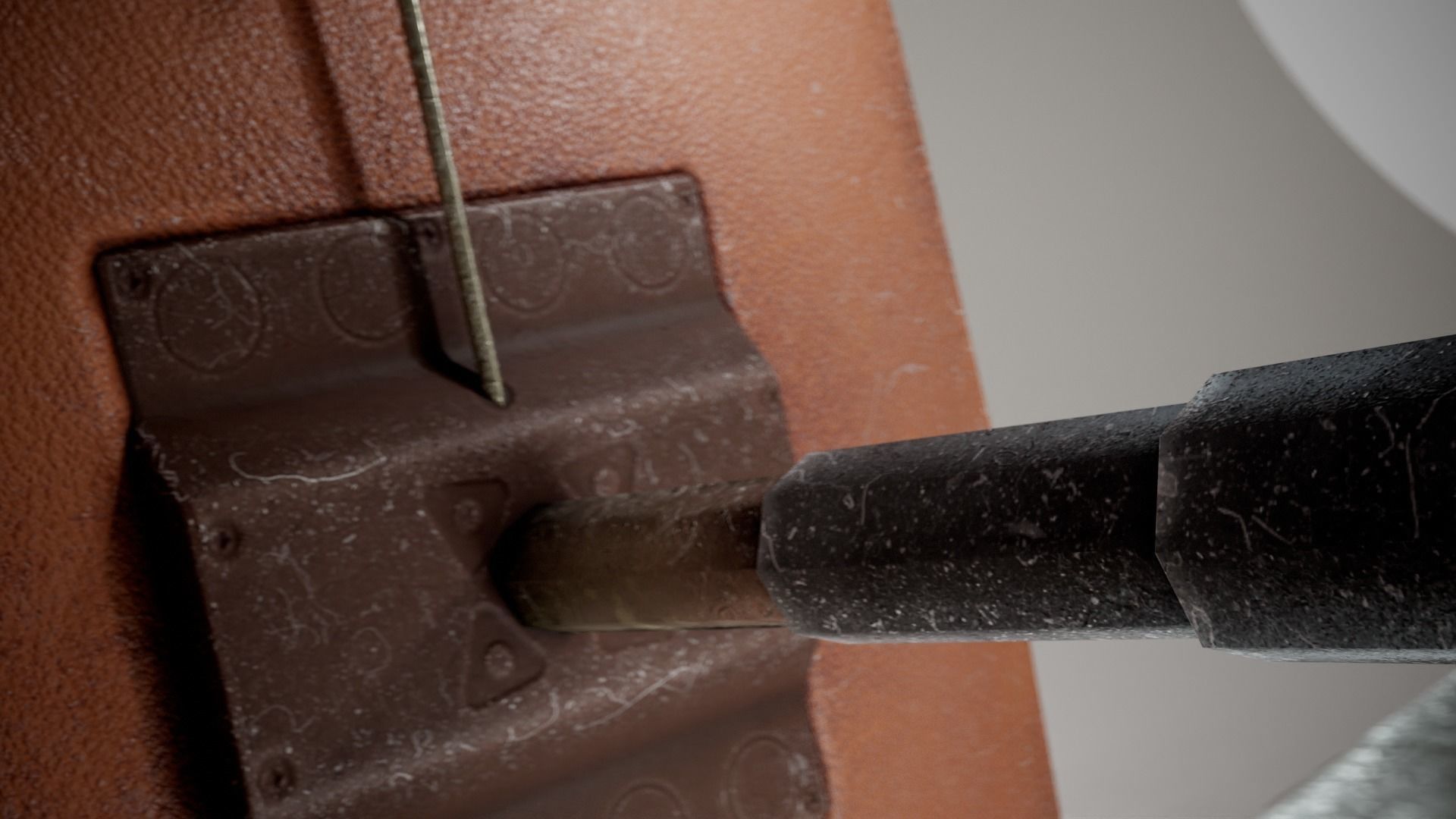 Computer used leather chair az9 Low-poly 3D model_18