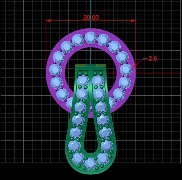 Lock for bracelets or chains  3D print model_9