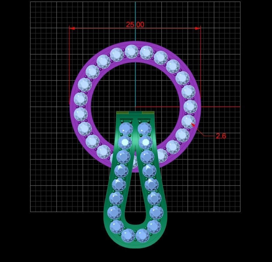 Lock for bracelets or chains  3D print model_12