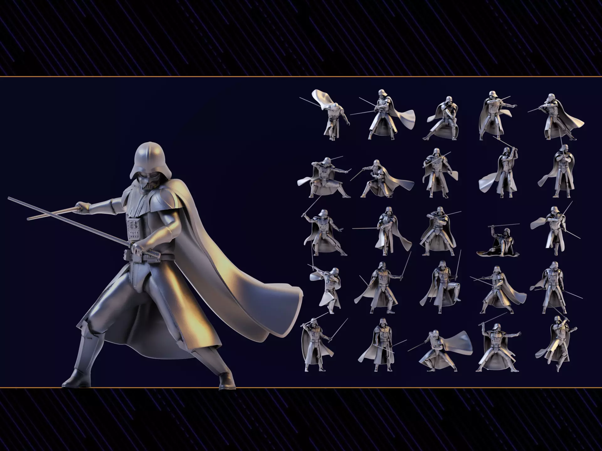 Darth Vader Figure Set 05 3D print model