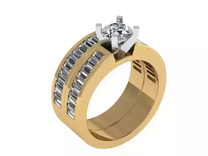 Semi Mount Ring With Band 1147