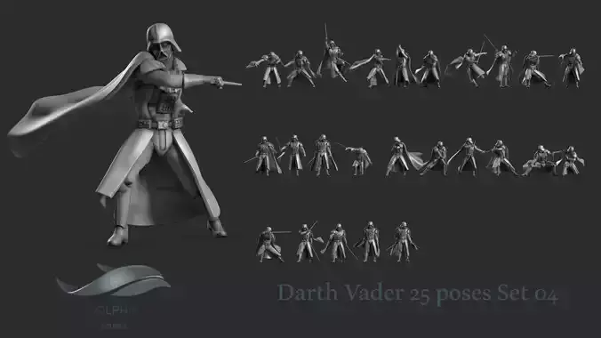 Darth Vader Figure Set 04 3D print model
