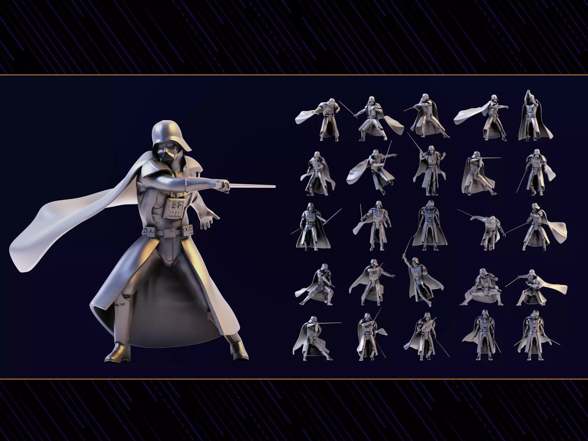 Darth Vader Figure Set 04 3D print model