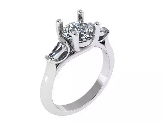 3-Stone Basket Setting Ring 1148
