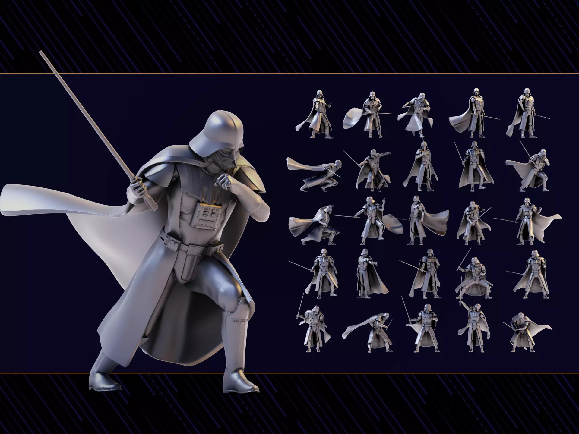 Darth Vader Figure Set 03 3D print model