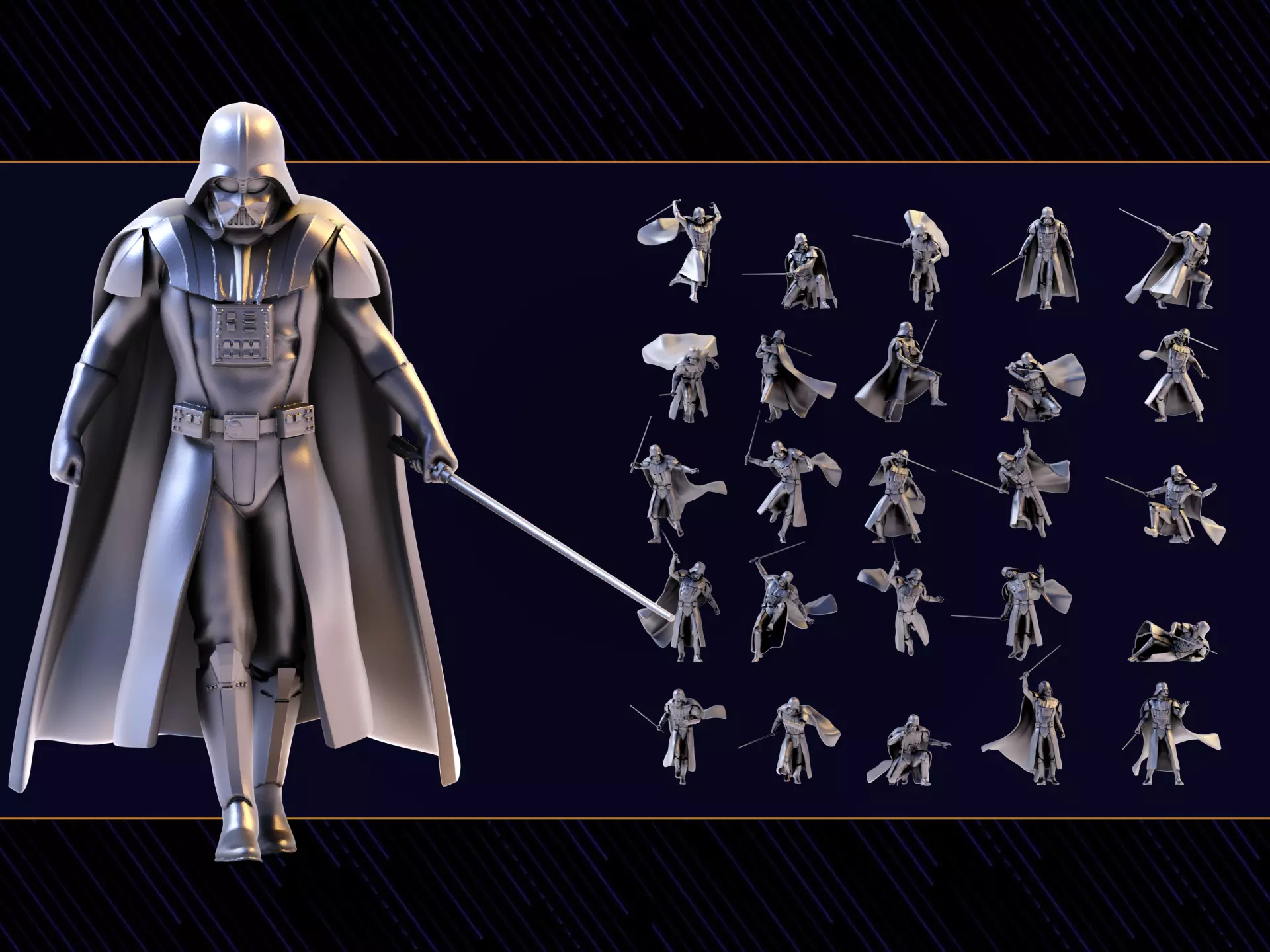 Darth Vader Figure Set 02 3D print model