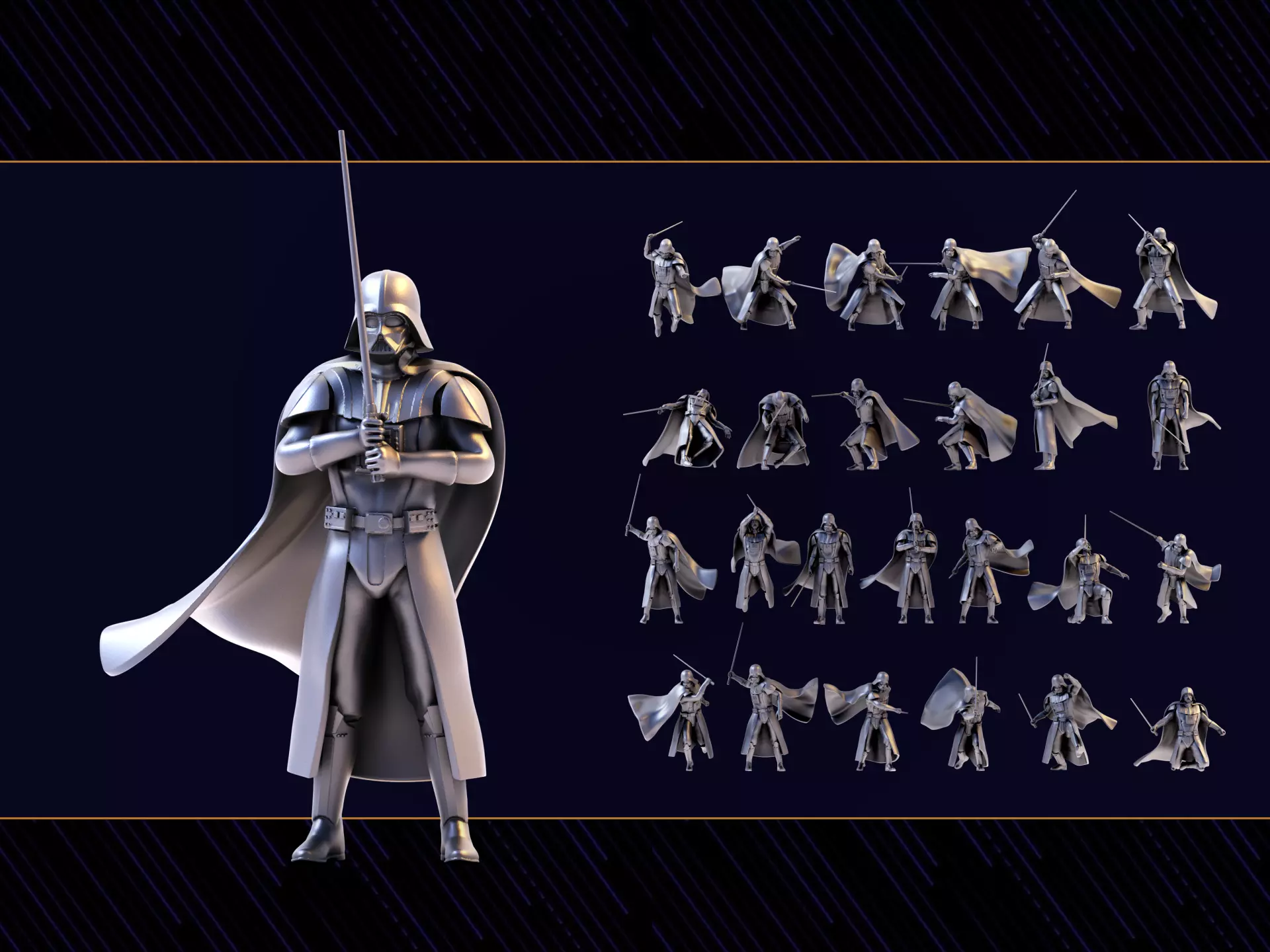 Darth Vader Figure Set 01 3D print model