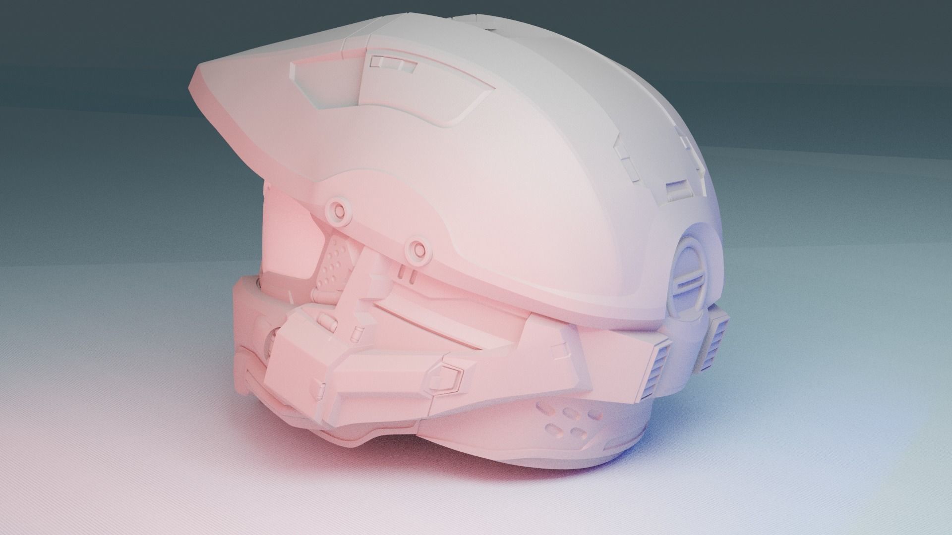 master chief helmet 3D print model_2