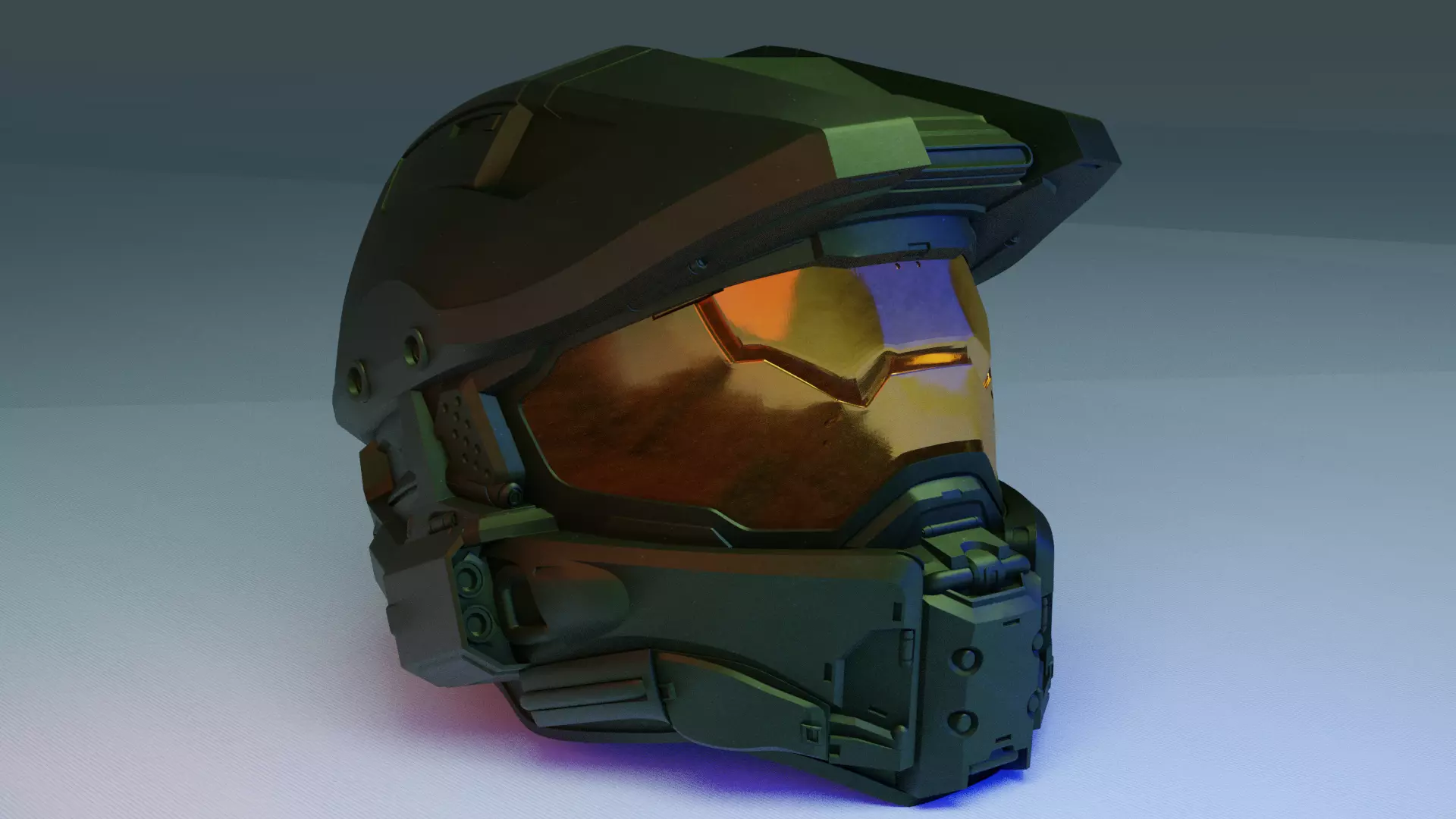 master chief helmet 3D print model_0