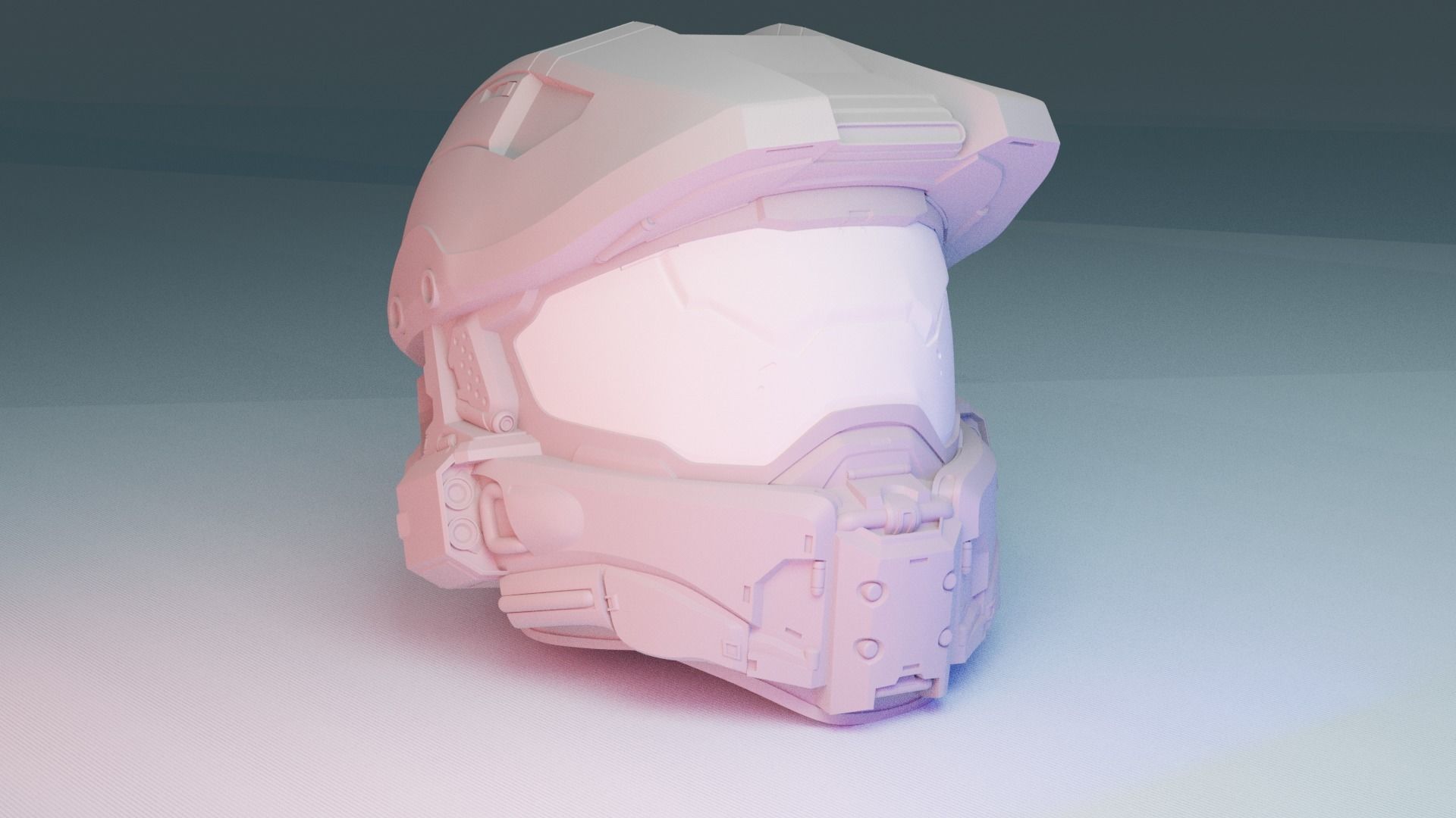 master chief helmet 3D print model_3