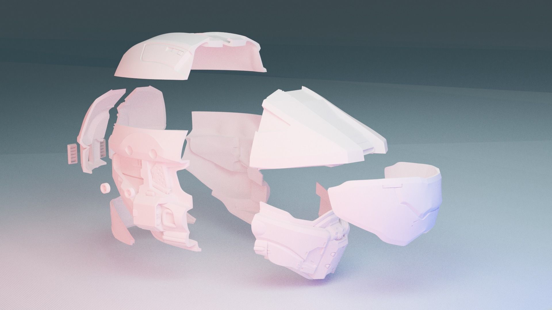 master chief helmet 3D print model_4