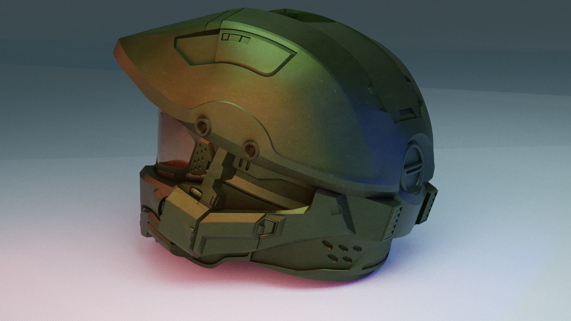 master chief helmet 3D print model_1