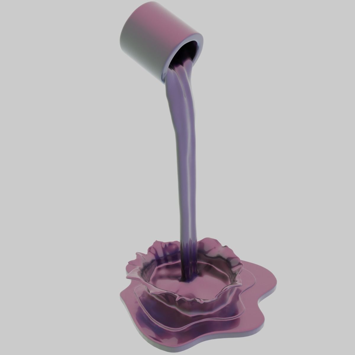 Bucket Splash Art 3D print model_1