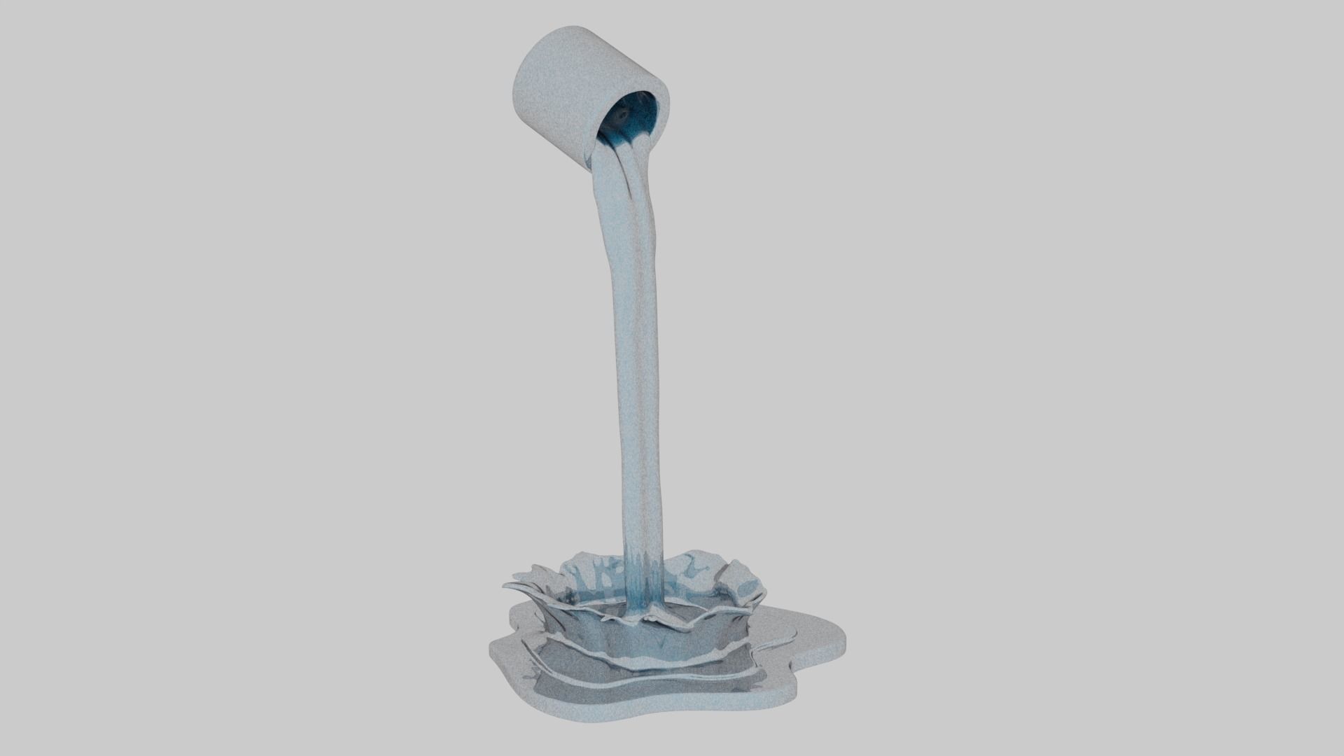 Bucket Splash Art 3D print model_4