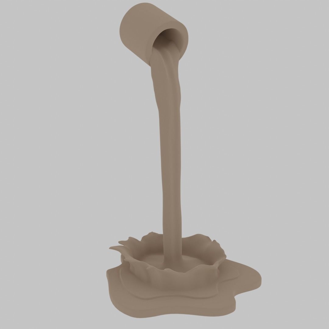 Bucket Splash Art 3D print model_5
