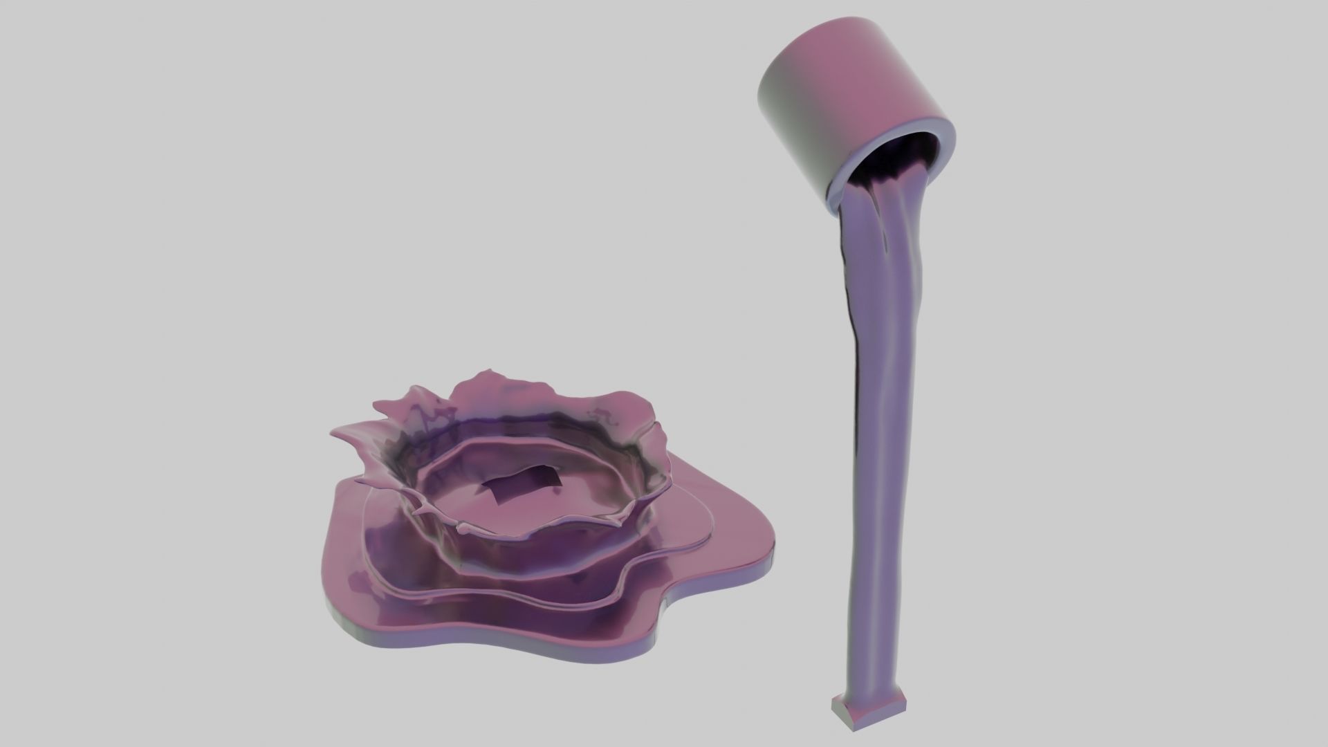 Bucket Splash Art 3D print model_9