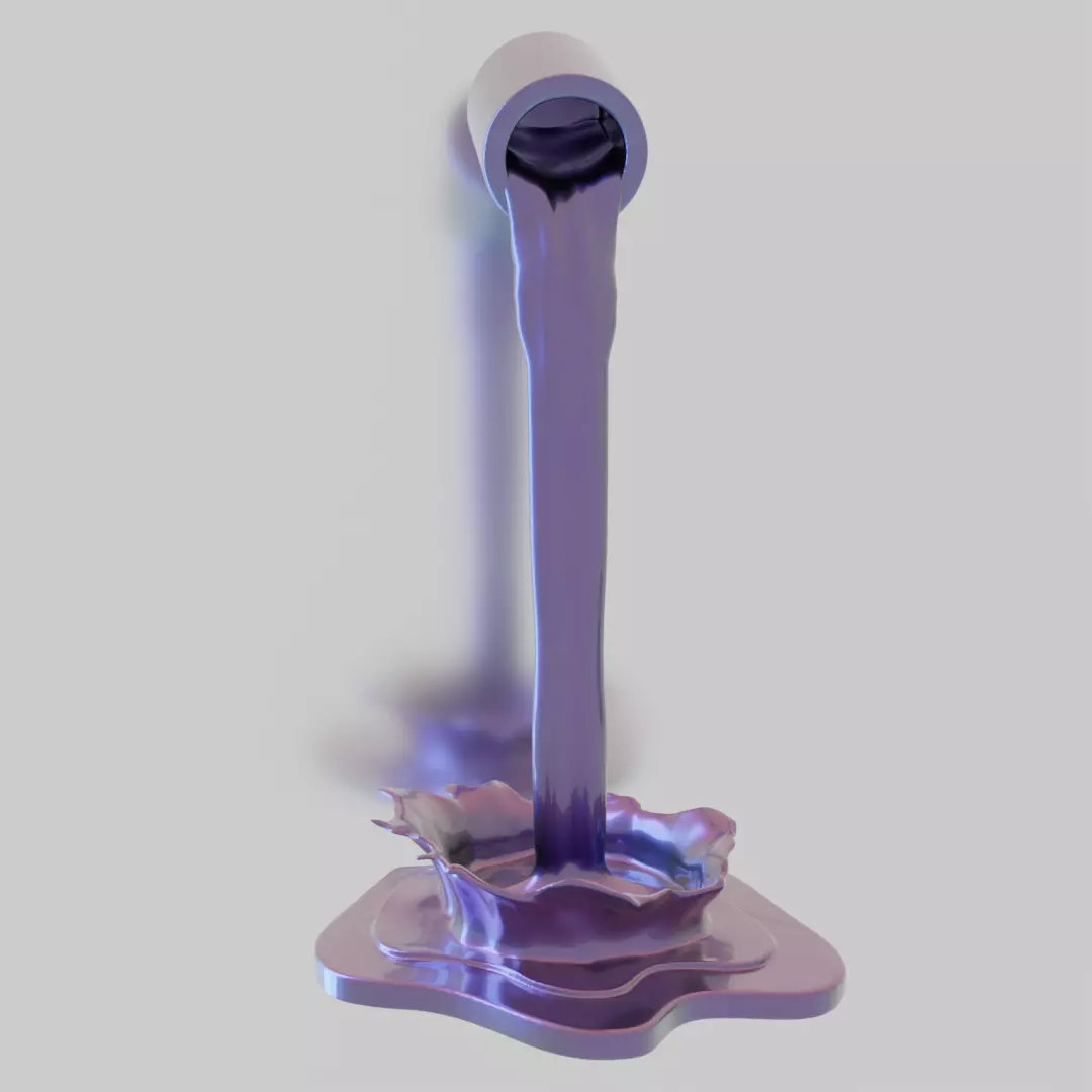 Bucket Splash Art 3D print model_0