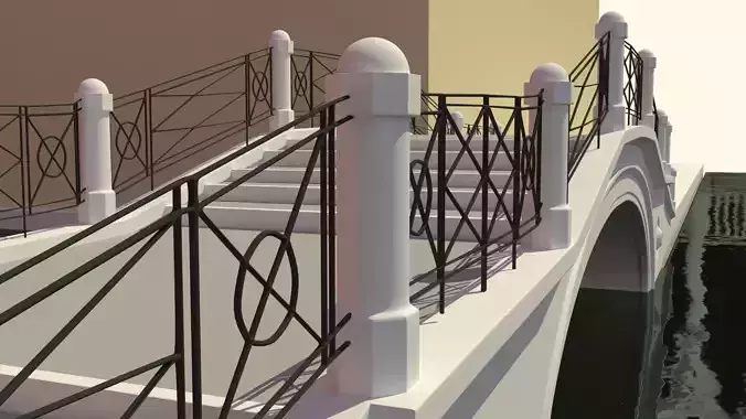 Venice Bridge with Artistic Exterior