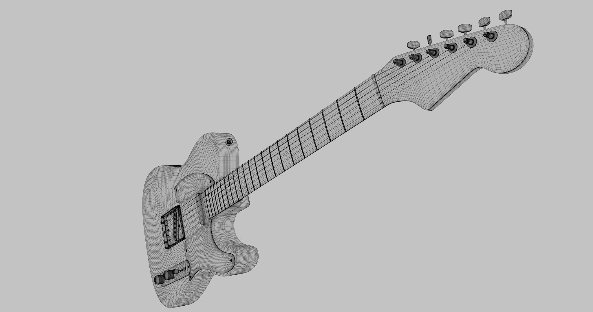 Fender Telecaster 1960s Electric Guitar 3D model_10