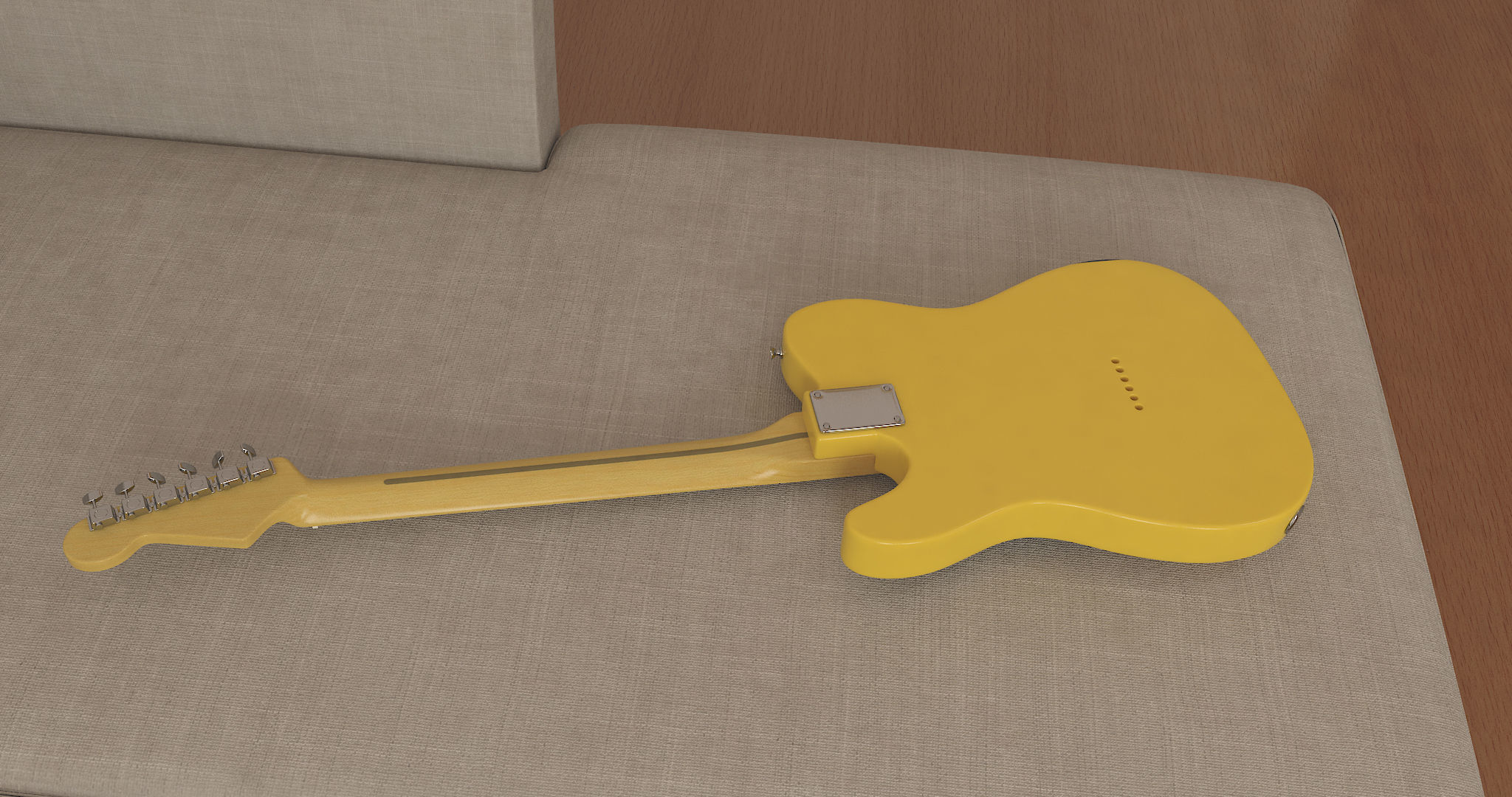 Fender Telecaster 1960s Electric Guitar 3D model_3