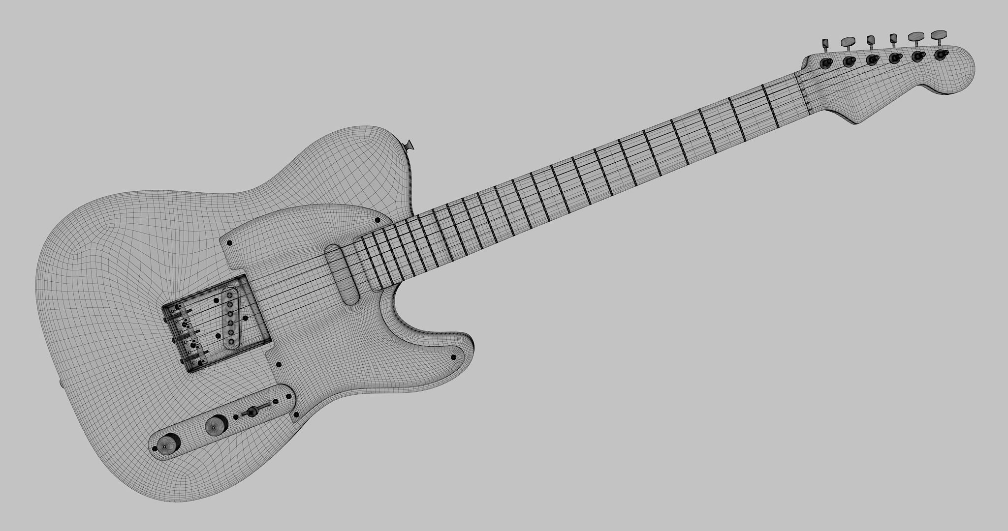 Fender Telecaster 1960s Electric Guitar 3D model_8