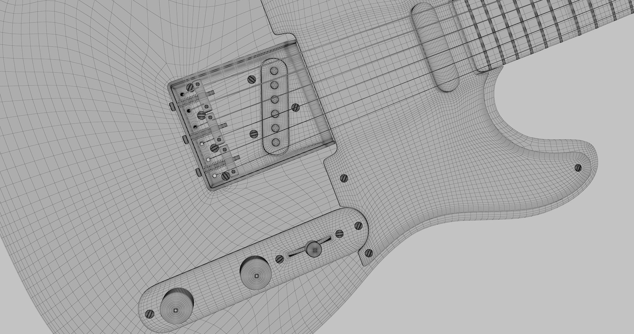 Fender Telecaster 1960s Electric Guitar 3D model_9