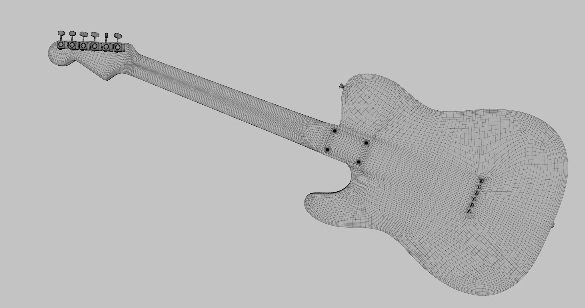 Fender Telecaster 1960s Electric Guitar 3D model_11