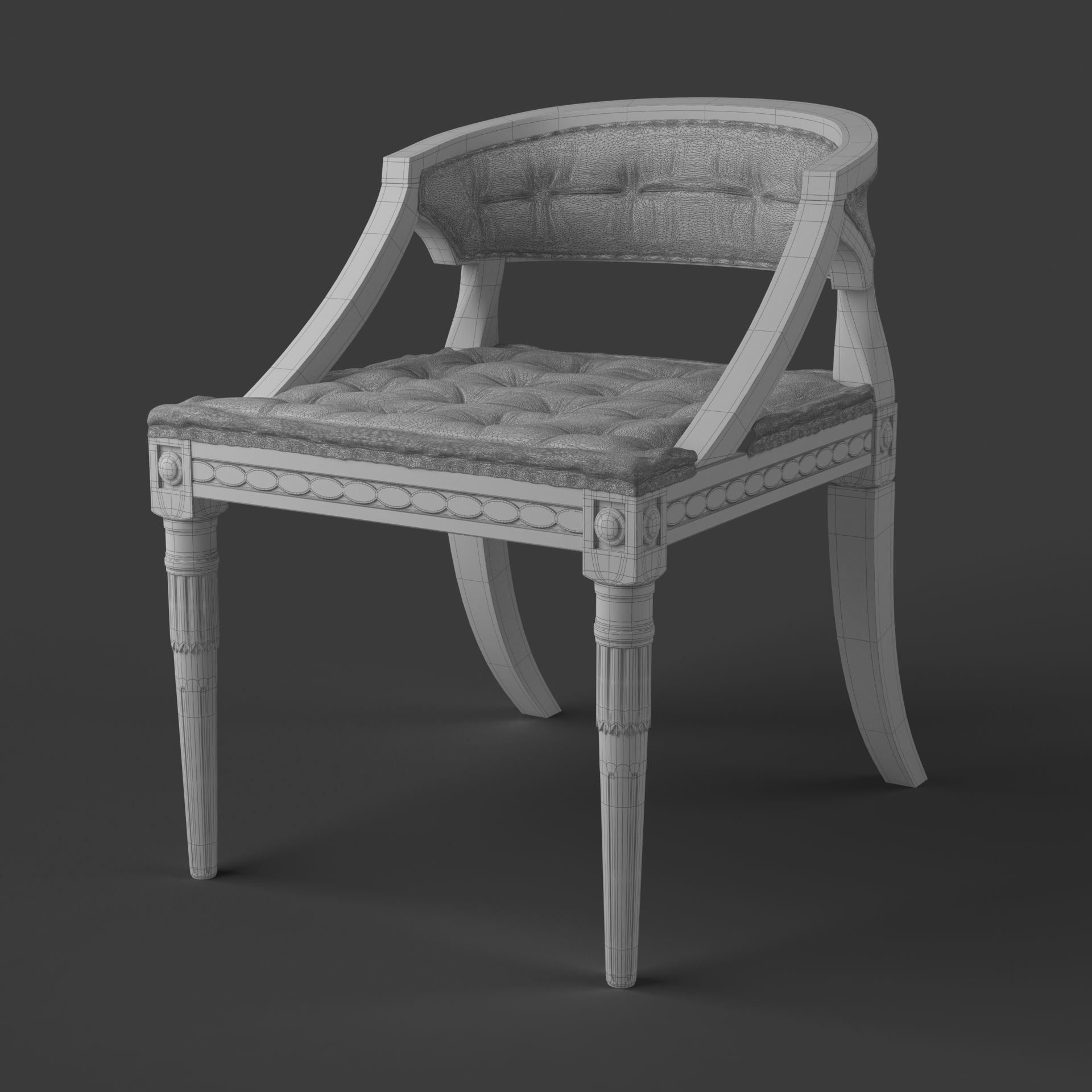 Classic Swedish Chair 3D model_8