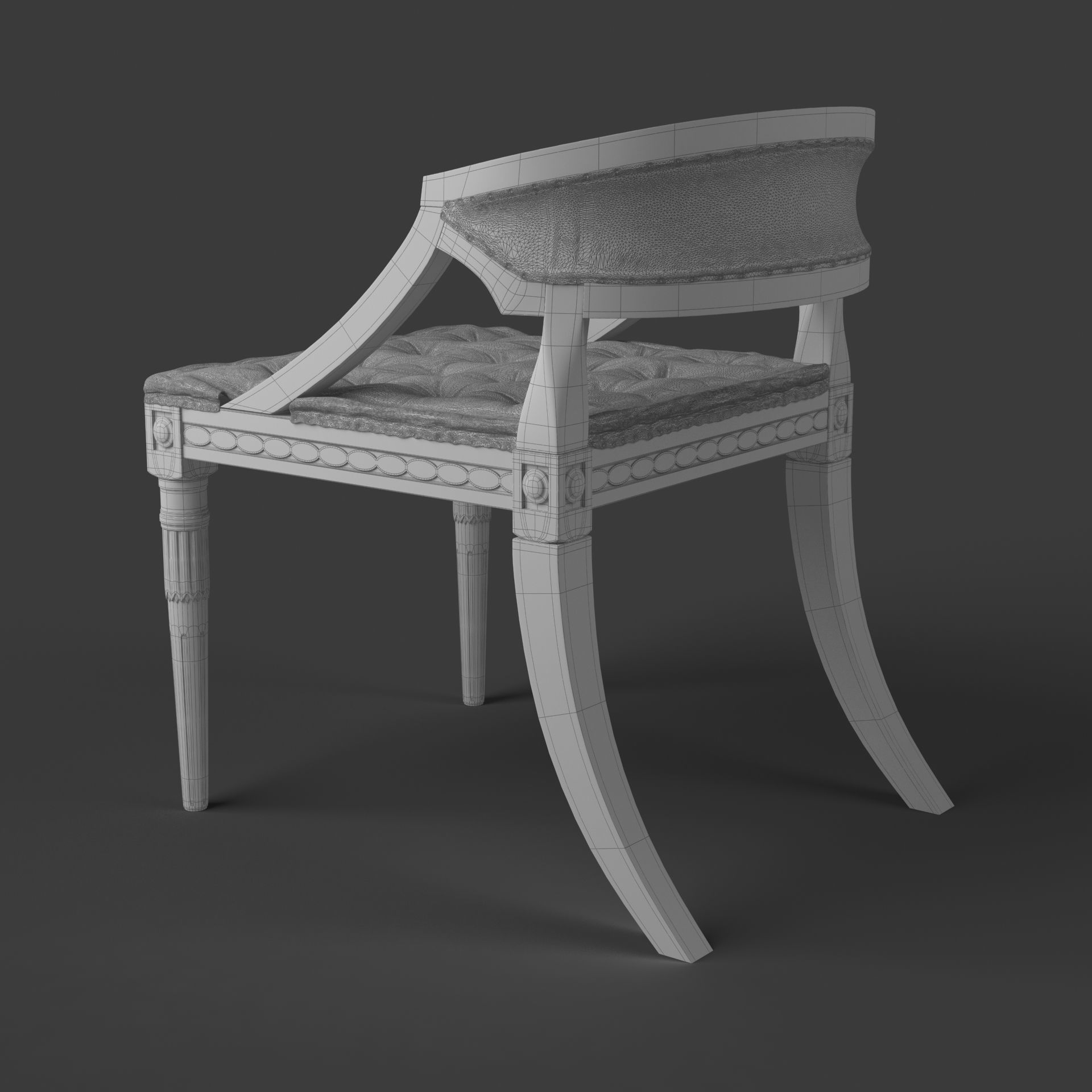 Classic Swedish Chair 3D model_9