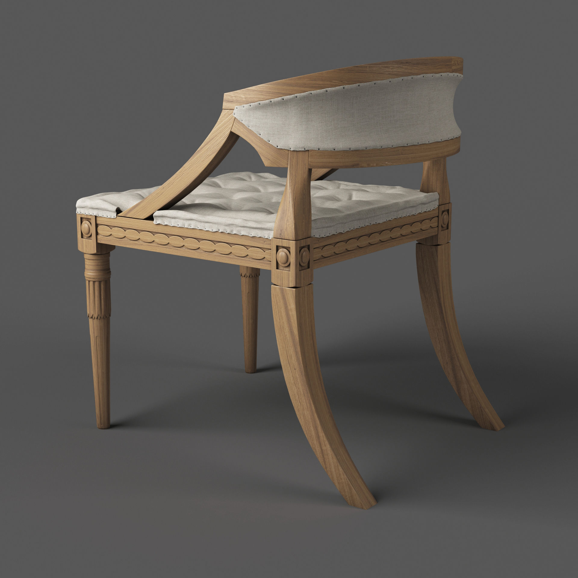 Classic Swedish Chair 3D model_3