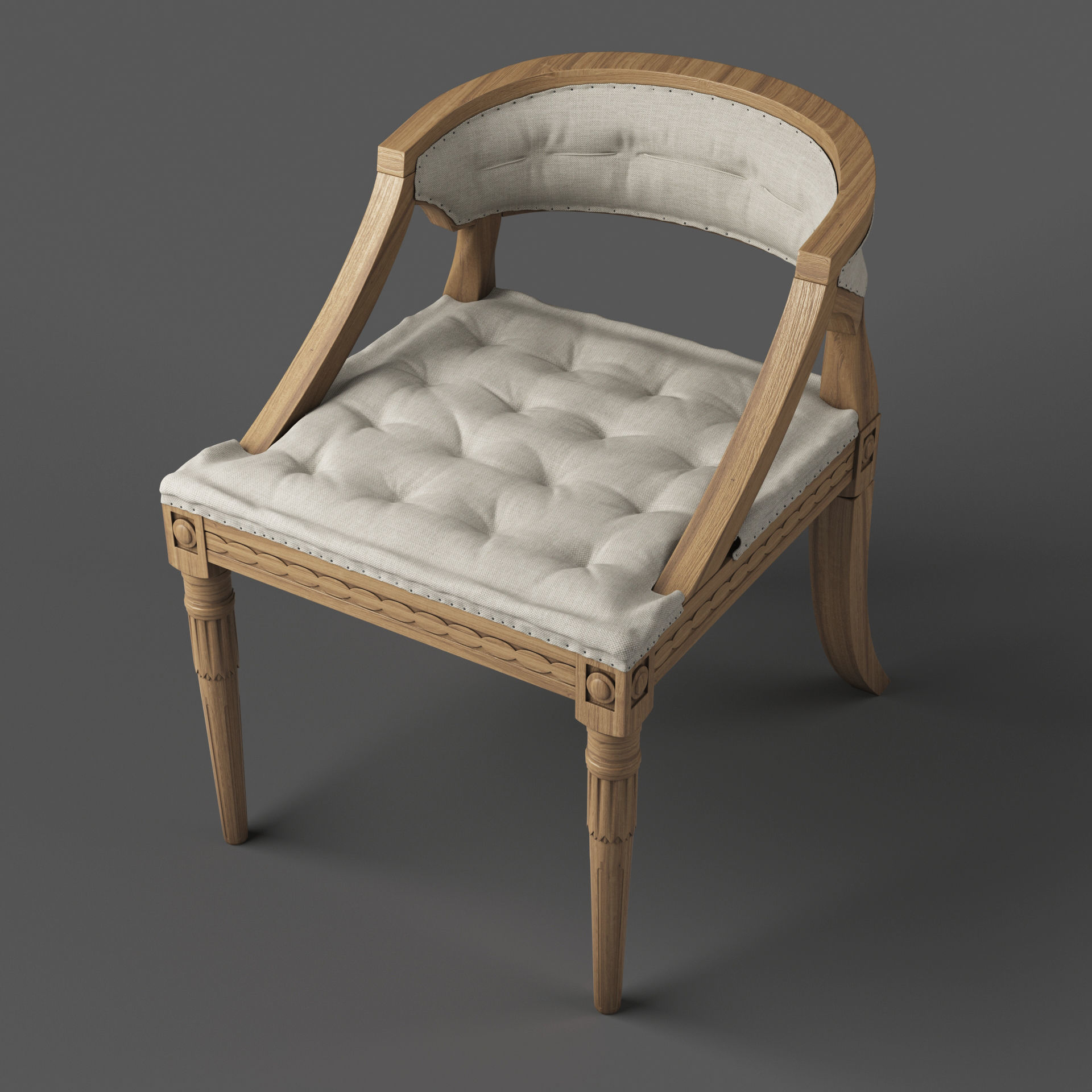 Classic Swedish Chair 3D model_4