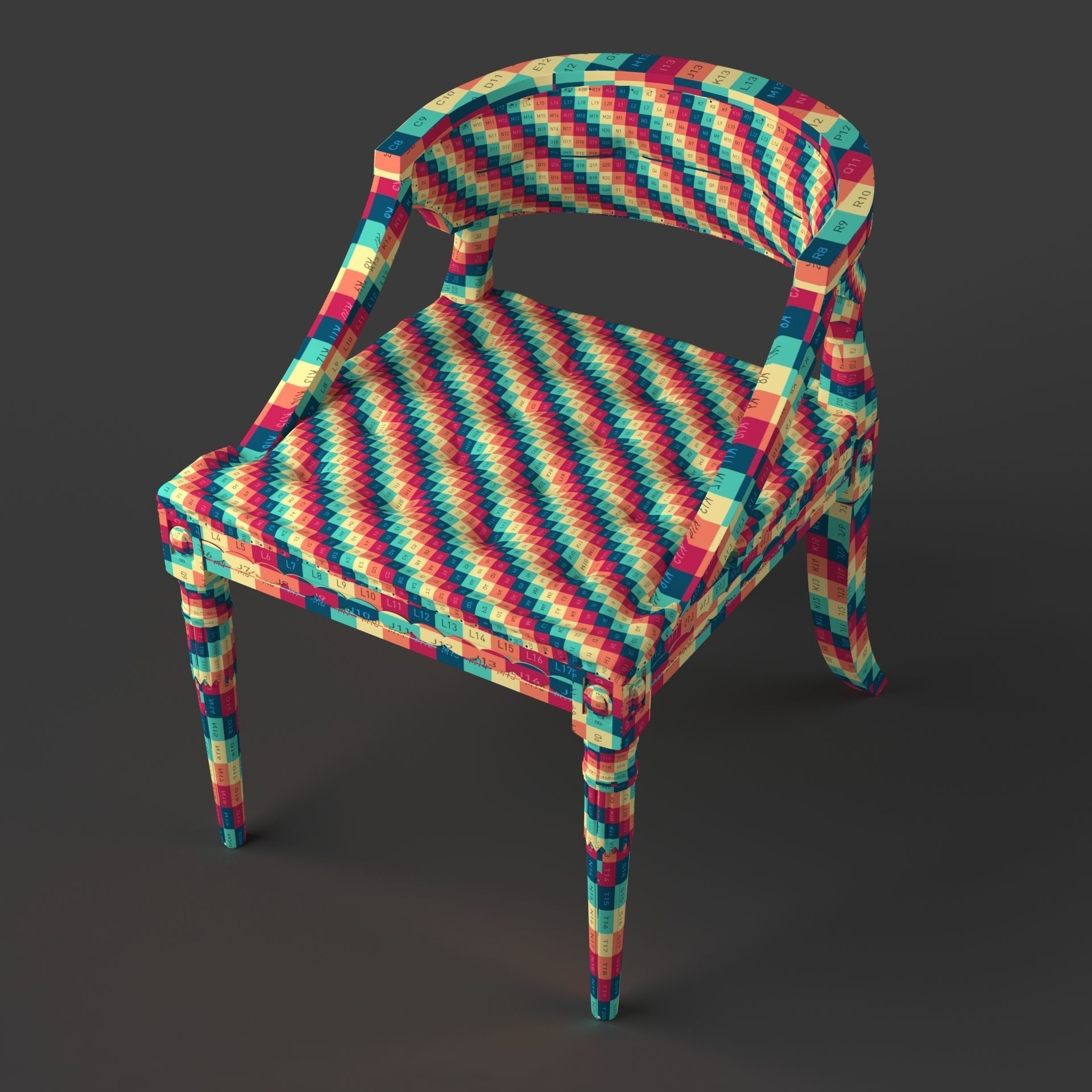 Classic Swedish Chair 3D model_7